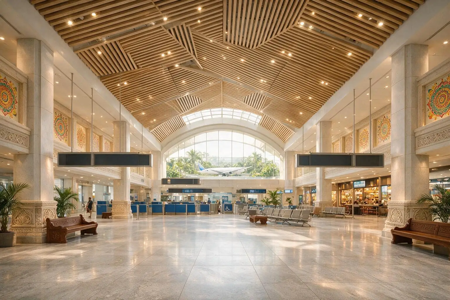 IBS in-house team at work on a airport fit-outs project