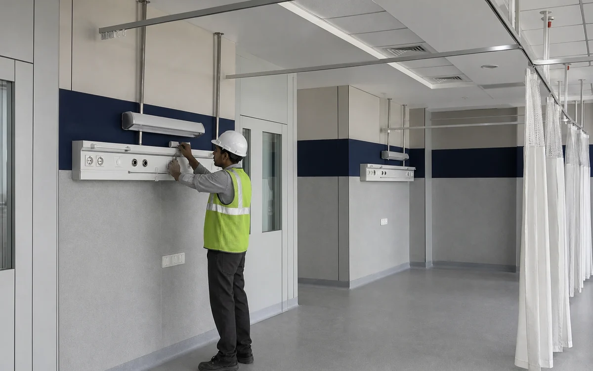 Completed healthcare & hospital fit-outs handed over on an Indian commercial project