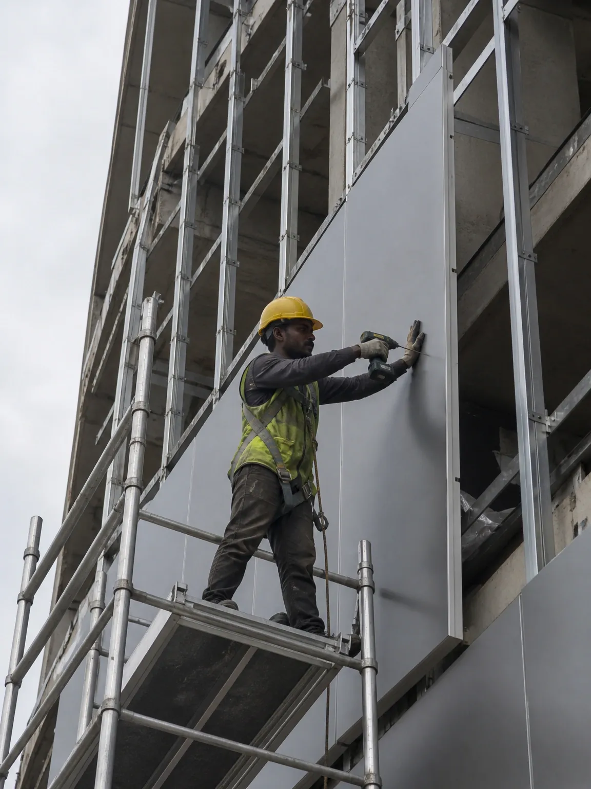 ACP Cladding & Architectural Signage being assembled at the IBS manufacturing facility in Mumbai