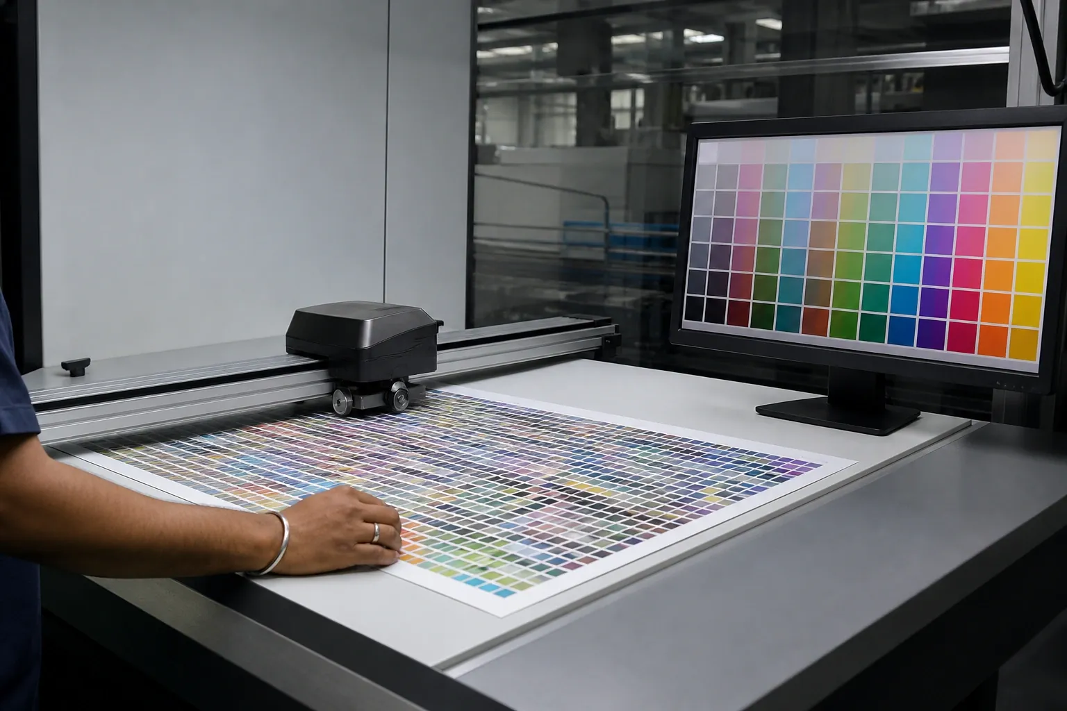 Finished digital printing checked at the IBS facility before dispatch