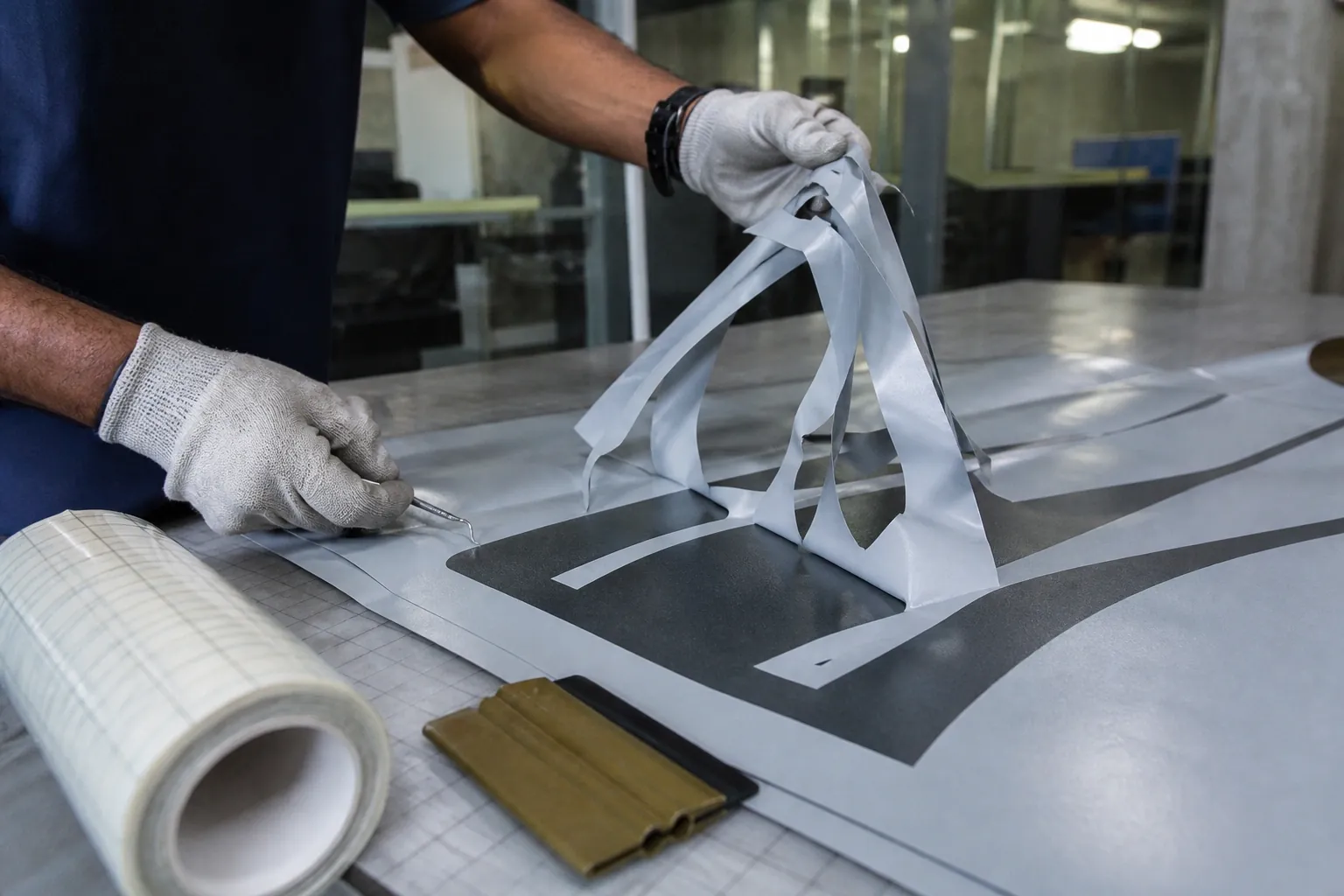 Finished vinyl & flex printing checked at the IBS facility before dispatch
