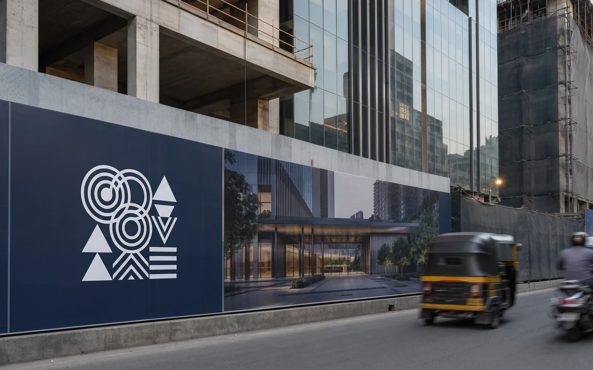 Real Estate & Construction: Site Hoardings, Wraps & Barricades: Wide Format Printing, Impulse Branding Solutions